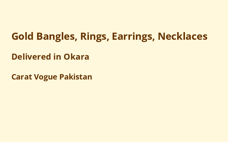 Gold Jewelry in Okara