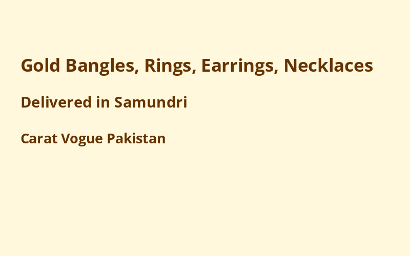 Gold Jewelry in Samundri