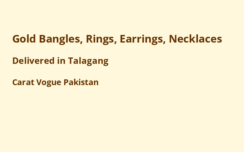 Gold Jewelry in Talagang